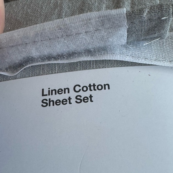 Queen Size Linen Light Weight Complete Sheet Set BRAND NEW Grey/Blue Bedding - Picture 7 of 7